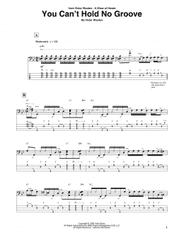 page one of You Can't Hold No Groove (Bass Guitar Tab)