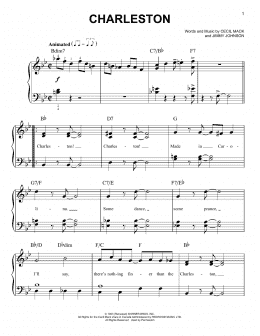 page one of Charleston (Easy Piano)