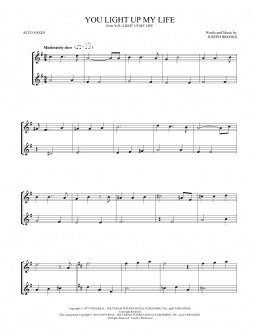 page one of You Light Up My Life (Alto Sax Duet)