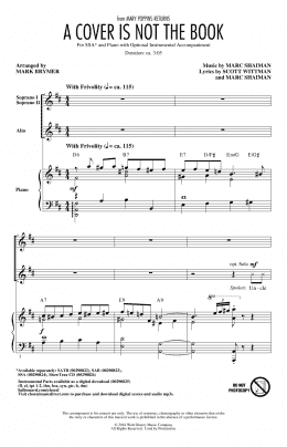 page one of A Cover Is Not The Book (from Mary Poppins Returns) (arr. Mark Brymer) (SSA Choir)