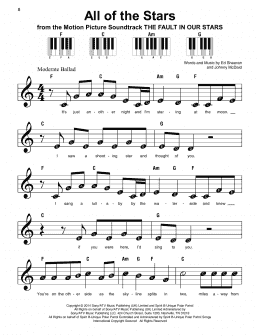 page one of All Of The Stars (Super Easy Piano)
