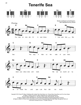 page one of Tenerife Sea (Super Easy Piano)