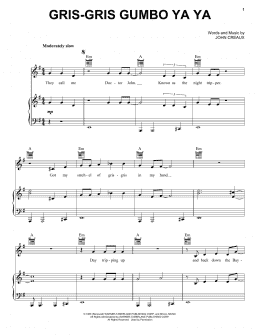 page one of Gris-Gris Gumbo Ya Ya (Piano, Vocal & Guitar Chords (Right-Hand Melody))