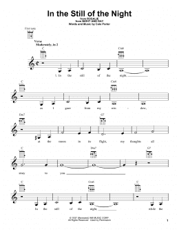 page one of In The Still Of The Night (Ukulele)