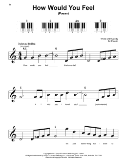 page one of How Would You Feel (Paean) (Super Easy Piano)