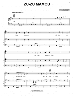 page one of Zu-Zu Mamou (Piano, Vocal & Guitar Chords (Right-Hand Melody))