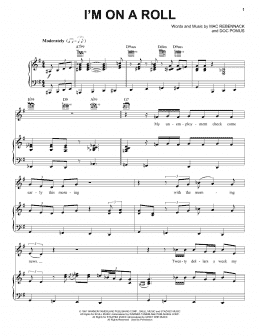 page one of I'm On A Roll (Piano, Vocal & Guitar Chords (Right-Hand Melody))