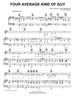 page one of Your Average Kind Of Guy (Piano, Vocal & Guitar Chords (Right-Hand Melody))