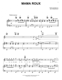 page one of Mama Roux (Piano, Vocal & Guitar Chords (Right-Hand Melody))