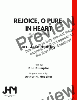 page one of Rejoice, O Pure in Heart