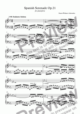 page one of Spanish Serenade Op.21