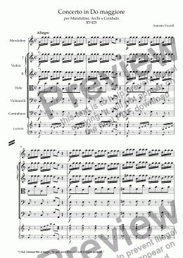 page one of Concerto in C Major RV 537
