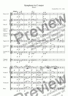 page one of Symphony in C major No.14 "Jenaer"