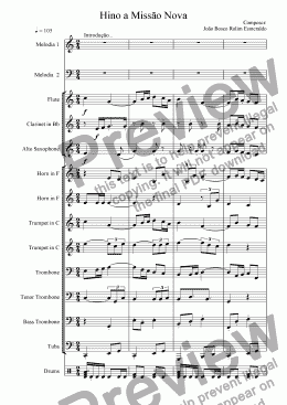 page one of Hino A Miss�o Nova - Martial Hymn
