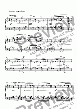 page one of Sonate pour le piano 4me mouvement