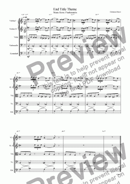 page one of Frankenstein - End Title Theme
