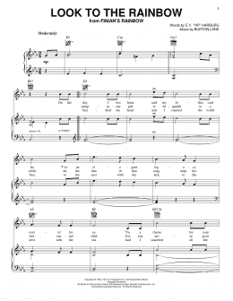 page one of Look To The Rainbow (Piano, Vocal & Guitar Chords (Right-Hand Melody))