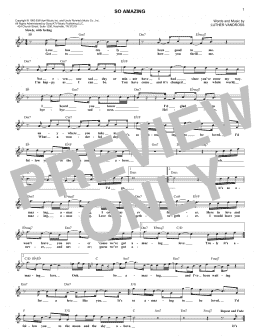 page one of So Amazing (Lead Sheet / Fake Book)