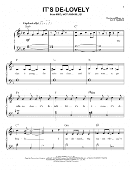 page one of It's De-Lovely (Easy Piano)