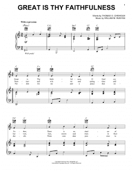 page one of Great Is Thy Faithfulness (Piano, Vocal & Guitar Chords (Right-Hand Melody))
