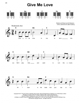 page one of Give Me Love (Super Easy Piano)