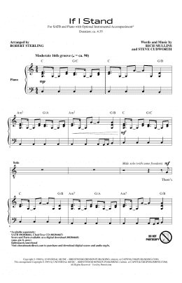 page one of If I Stand (arr. Robert Sterling) (SATB Choir)