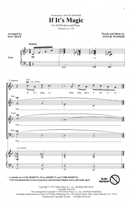page one of If It's Magic (arr. Mac Huff) (SATB Choir)