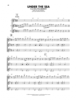 page one of Under The Sea (from The Little Mermaid) (Ukulele Ensemble)