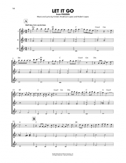 page one of Let It Go (from Frozen) (Ukulele Ensemble)