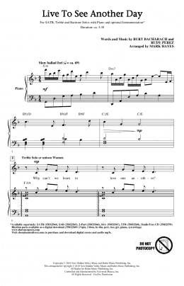 page one of Live To See Another Day (arr. Mark Hayes) (SATB Choir)