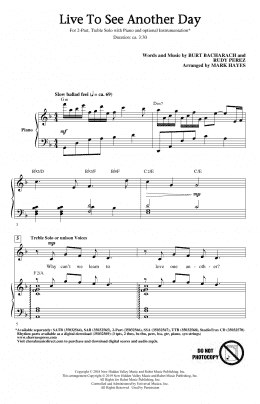 page one of Live To See Another Day (arr. Mark Hayes) (2-Part Choir)