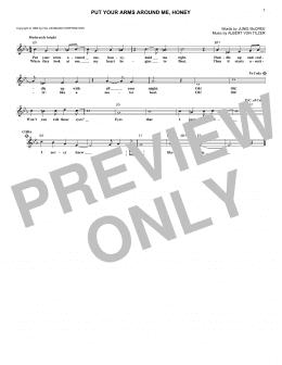 page one of Put Your Arms Around Me, Honey (Lead Sheet / Fake Book)