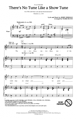 page one of There's No Tune Like A Show Tune (arr. Mark Hayes) (TTBB Choir)