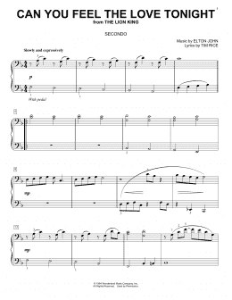page one of Can You Feel the Love Tonight (from The Lion King) (Piano Duet)