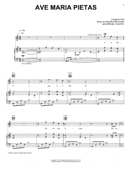 page one of Ave Maria Pietas (feat. Aida Garifullina) (Piano, Vocal & Guitar Chords (Right-Hand Melody))