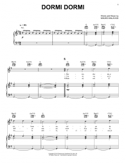 page one of Dormi Dormi (Piano, Vocal & Guitar Chords (Right-Hand Melody))