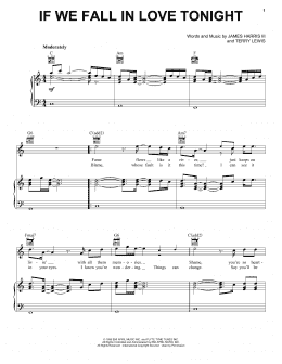 page one of If We Fall In Love Tonight (Piano, Vocal & Guitar Chords (Right-Hand Melody))