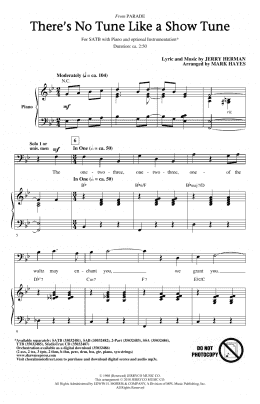 page one of There's No Tune Like A Show Tune (arr. Mark Hayes) (SATB Choir)