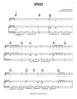 page one of Vivo (Piano, Vocal & Guitar Chords (Right-Hand Melody))