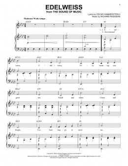 page one of Edelweiss (from The Sound of Music) (Piano & Vocal)