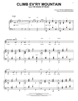 page one of Climb Ev'ry Mountain (from The Sound of Music) (Piano & Vocal)