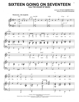 page one of Sixteen Going On Seventeen (from The Sound of Music) (Piano & Vocal)