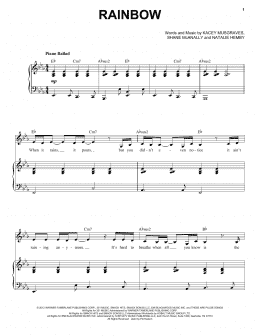page one of Rainbow (Piano & Vocal)