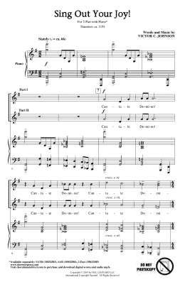page one of Sing Out Your Joy! (2-Part Choir)