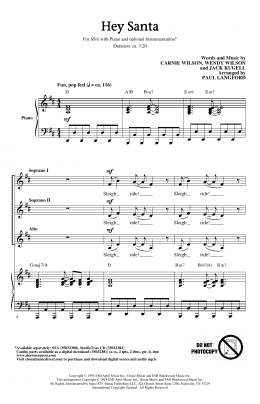 page one of Hey Santa! (arr. Paul Langford) (SSA Choir)