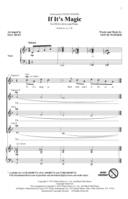 page one of If It's Magic (arr. Mac Huff) (SSA Choir)