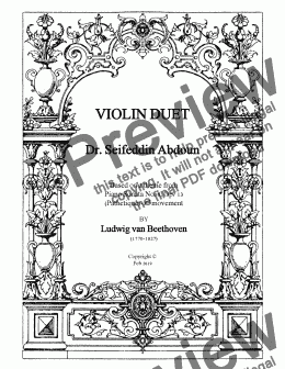 page one of Violin Duet
