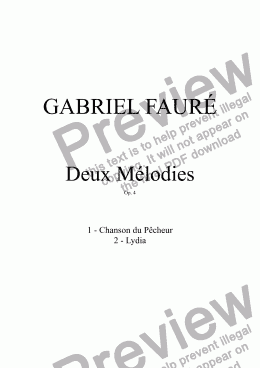 page one of Deux Mélodies