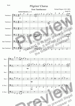 page one of Pilgrims' Chorus