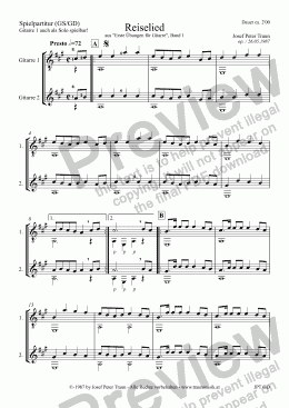 page one of Reiselied (GD/Score & Parts)